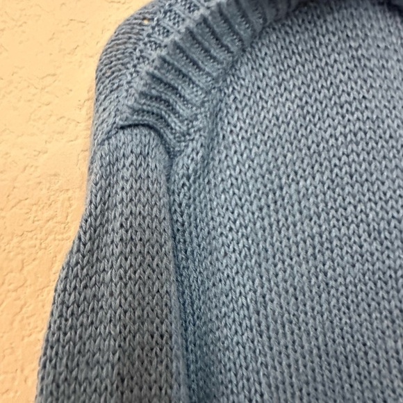 Giorgio Armani Woman Sweater Slate blue 44 Sz M/L Linen, Cotton. Logo In Front - Picture 5 of 14